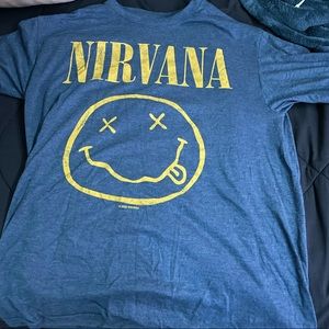 Dark Blue Nirvana Shirt (Medium) Short sleeves